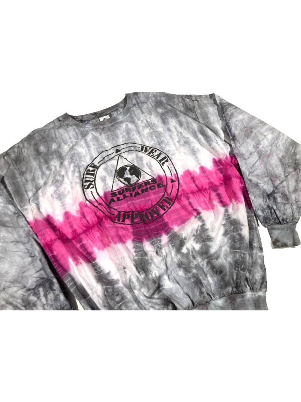 Vintage Surfers Alliance Tie-Dye Long Sleeve Shirt Pullover 80s 90s Surf Skate